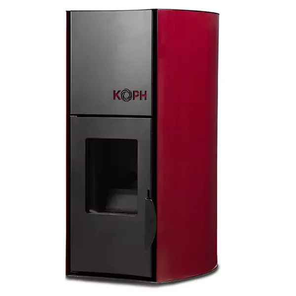 Pachet termosemineu cu peleti KOPH PM 18 kW, 120 mp, buncar 15 kg, diametru cos fum ⌀80 mm, pompa recirculare si vas expansiune incorporate, Bordo - imagine 2