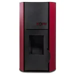 Pachet termosemineu cu peleti KOPH PM 18 kW, 120 mp, buncar 15 kg, diametru cos fum ⌀80 mm, pompa recirculare si vas expansiune incorporate, Bordo - imagine 7