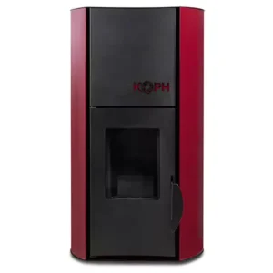 Pachet termosemineu cu peleti KOPH PM 12 kW, 80 mp, buncar 15 kg, diametru cos fum ⌀80 mm, pompa recirculare si vas expansiune incorporate, Bordo